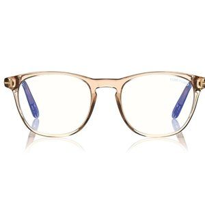 Tom Ford Blue Block Soft Round Opticals Glasses in Opal Honey